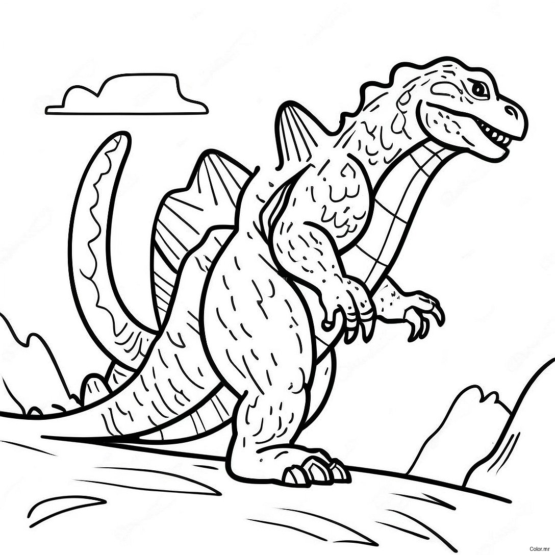 Pagina Para Colorir Godzilla Realista 47513 39521