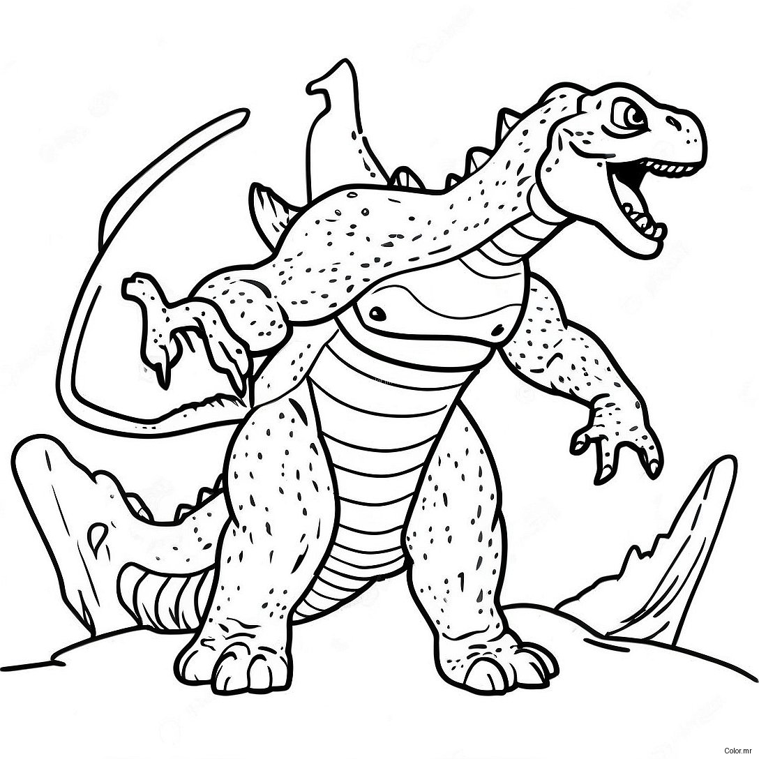 Pagina Para Colorir Godzilla Realista 47513 39522