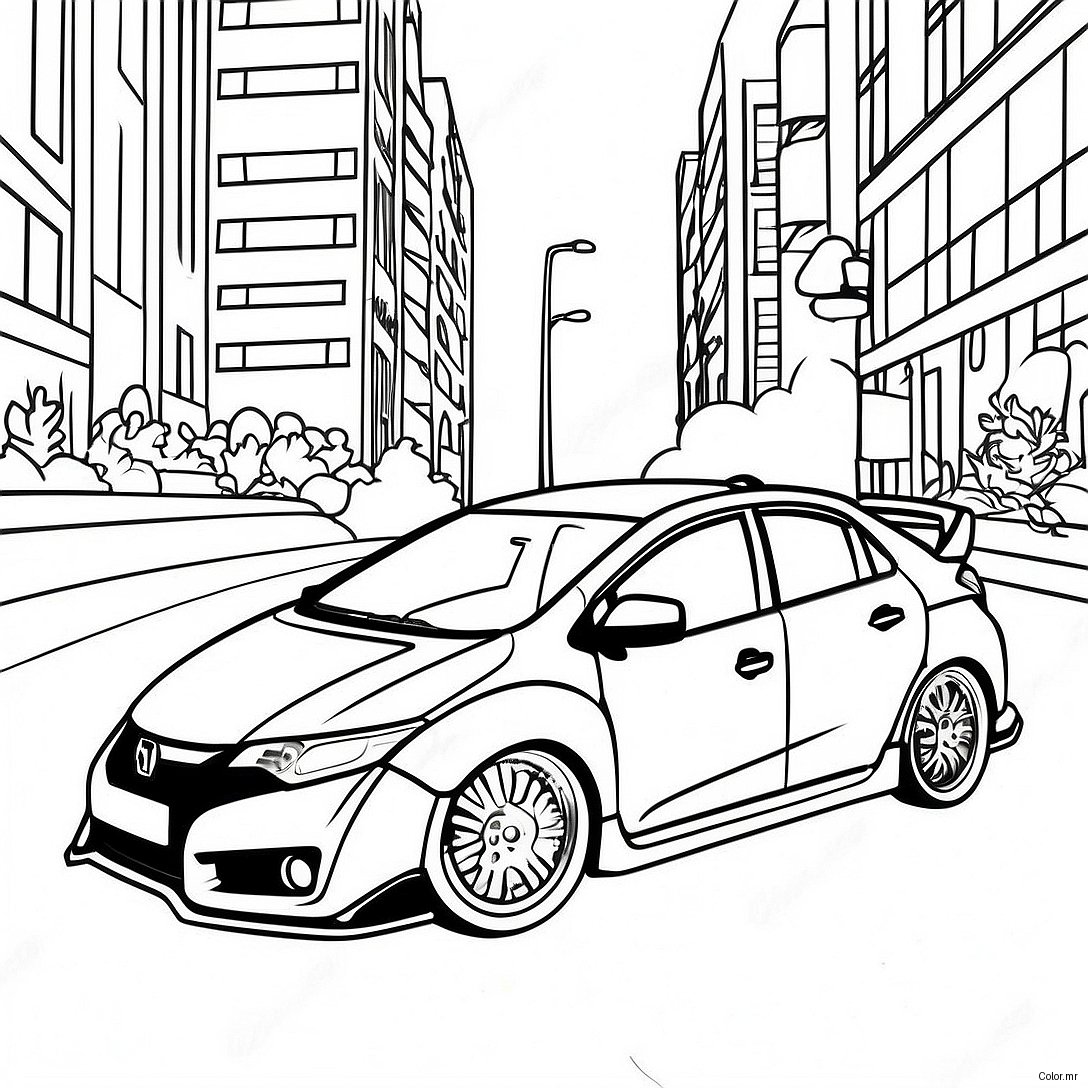 Pagina Para Colorir Honda Civic Type R 56701 47122