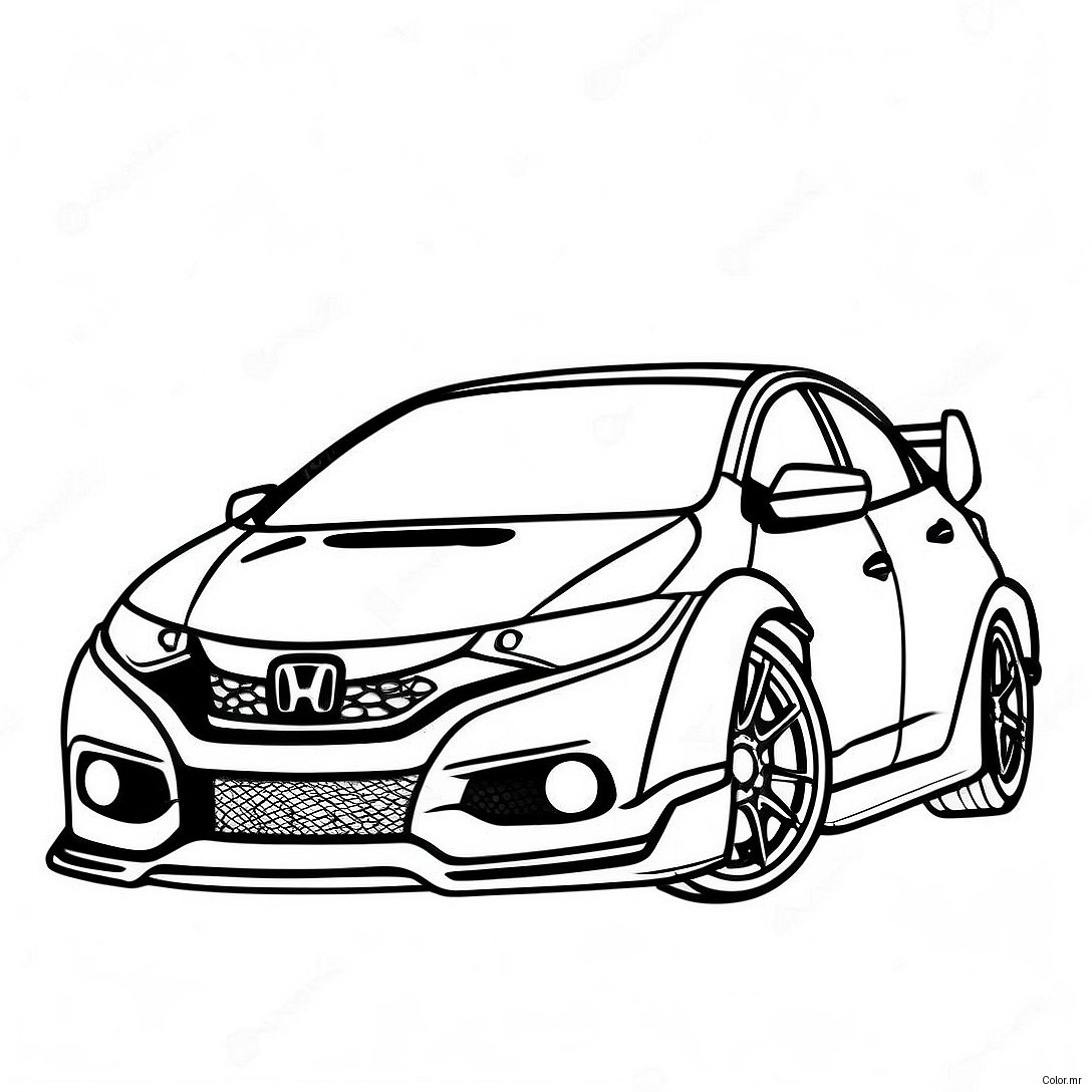 Pagina Para Colorir Honda Civic Type R 56701 47123