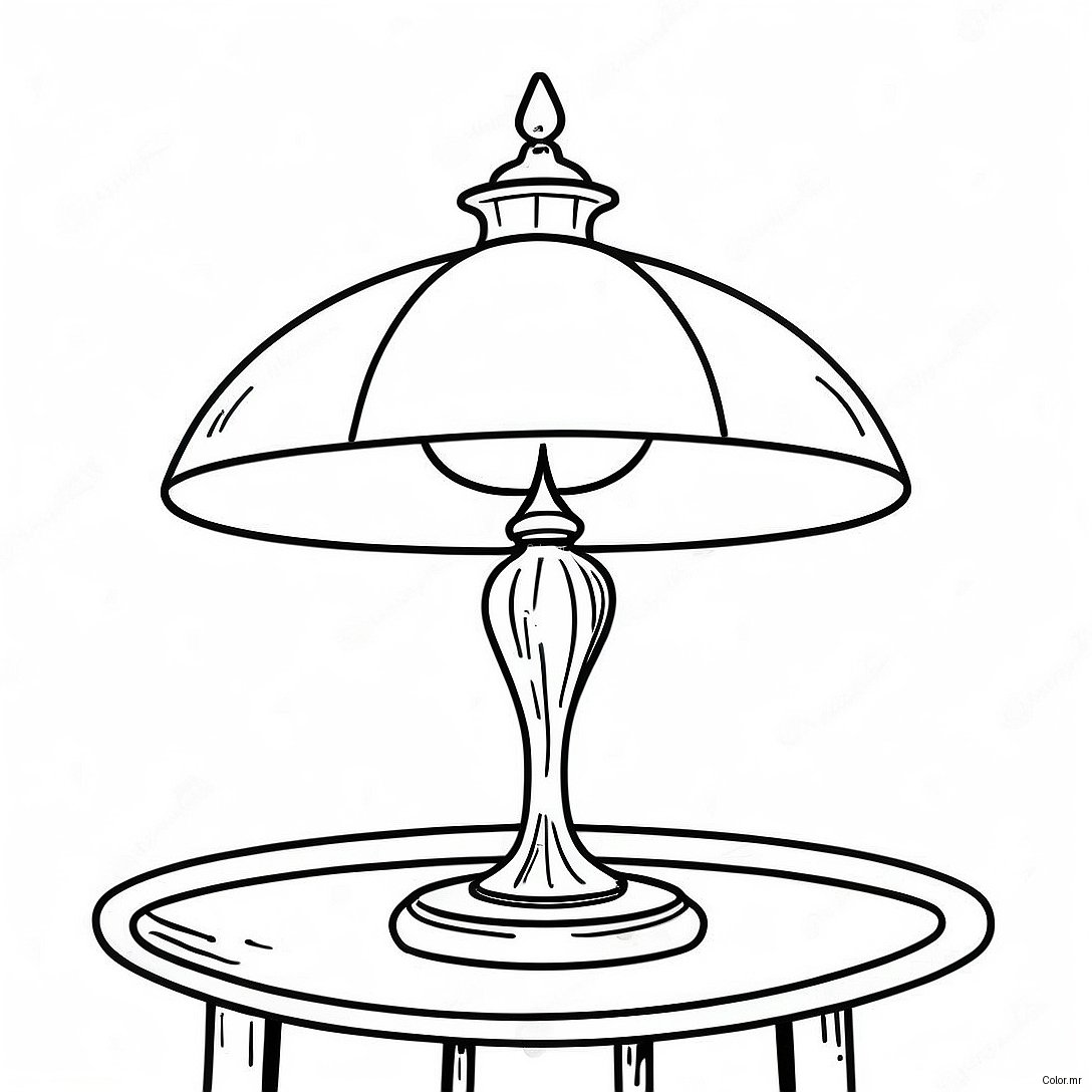 Pagina Para Colorir Lampada De Mesa Vintage 47144 39222