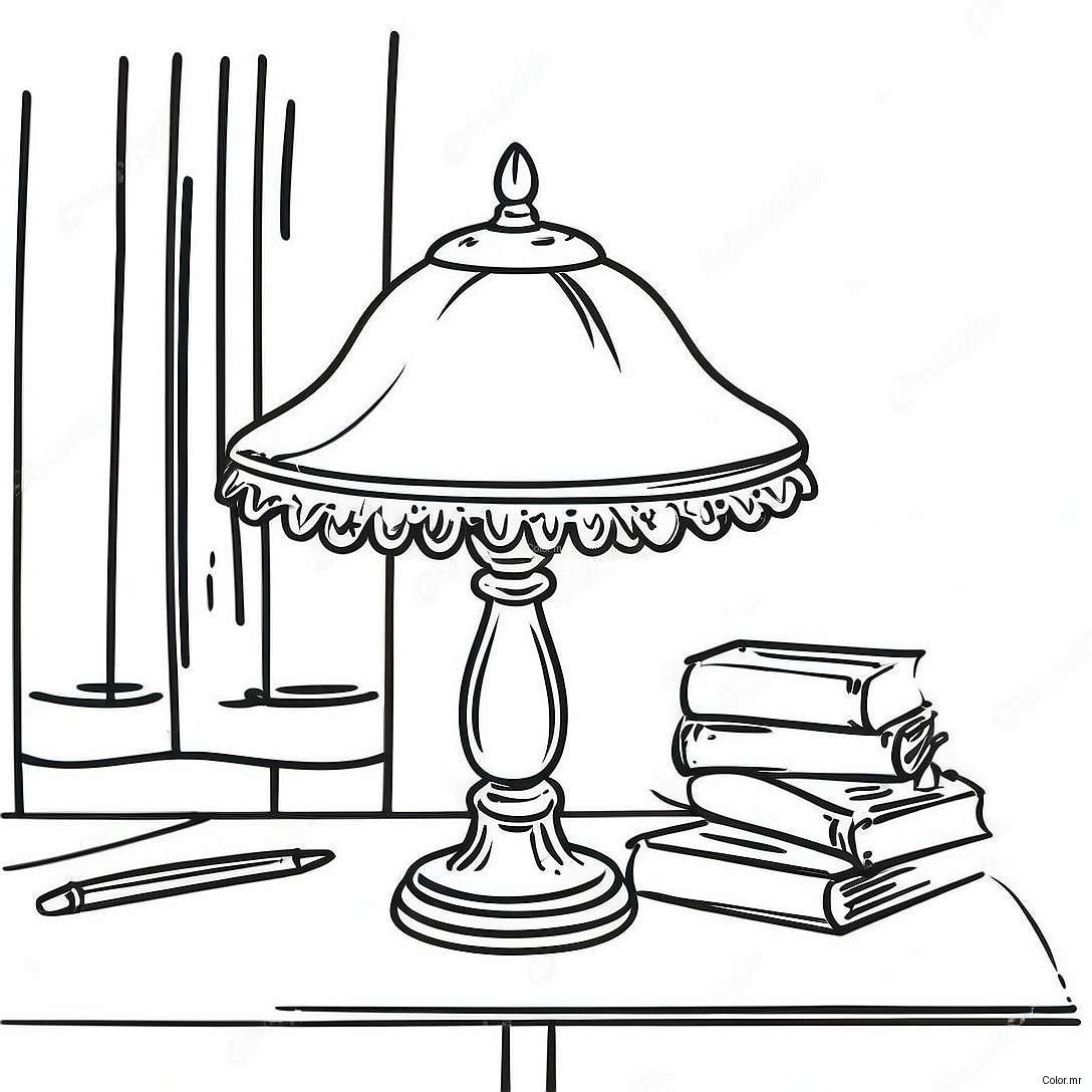 Pagina Para Colorir Lampada De Mesa Vintage 47144 39224