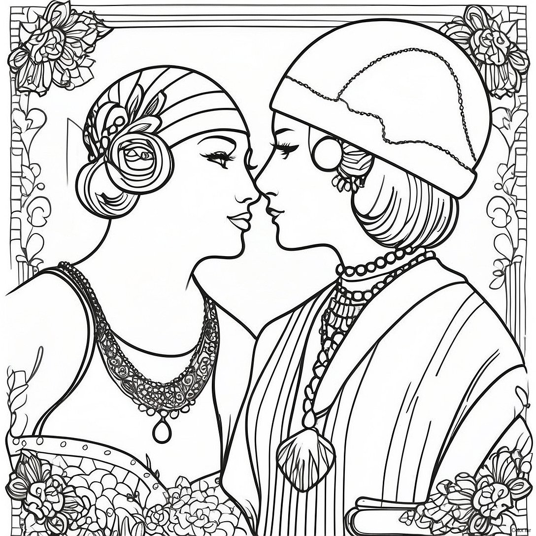 Pagina Para Colorir Moda Vintage Dos Anos 1920 54521 45383