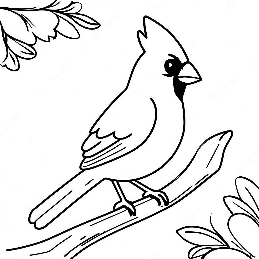 Pagina Para Colorir Passaro Cardeal Realista 61246 50782