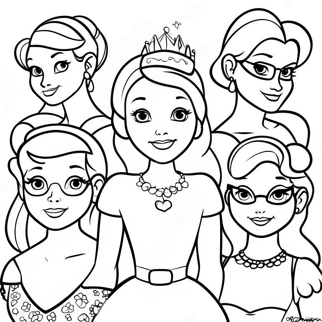 Pagina Para Colorir Princesas Da Disney Vintage Hipster 27143 24776