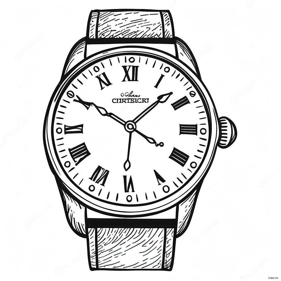 Pagina Para Colorir Relogio Vintage 40118 33275
