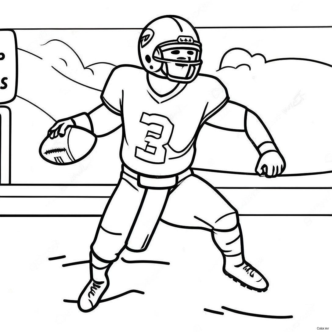 Pagina Para Colorir Tua Tagovailoa Lancando Uma Bola De Futebol 45764 37992