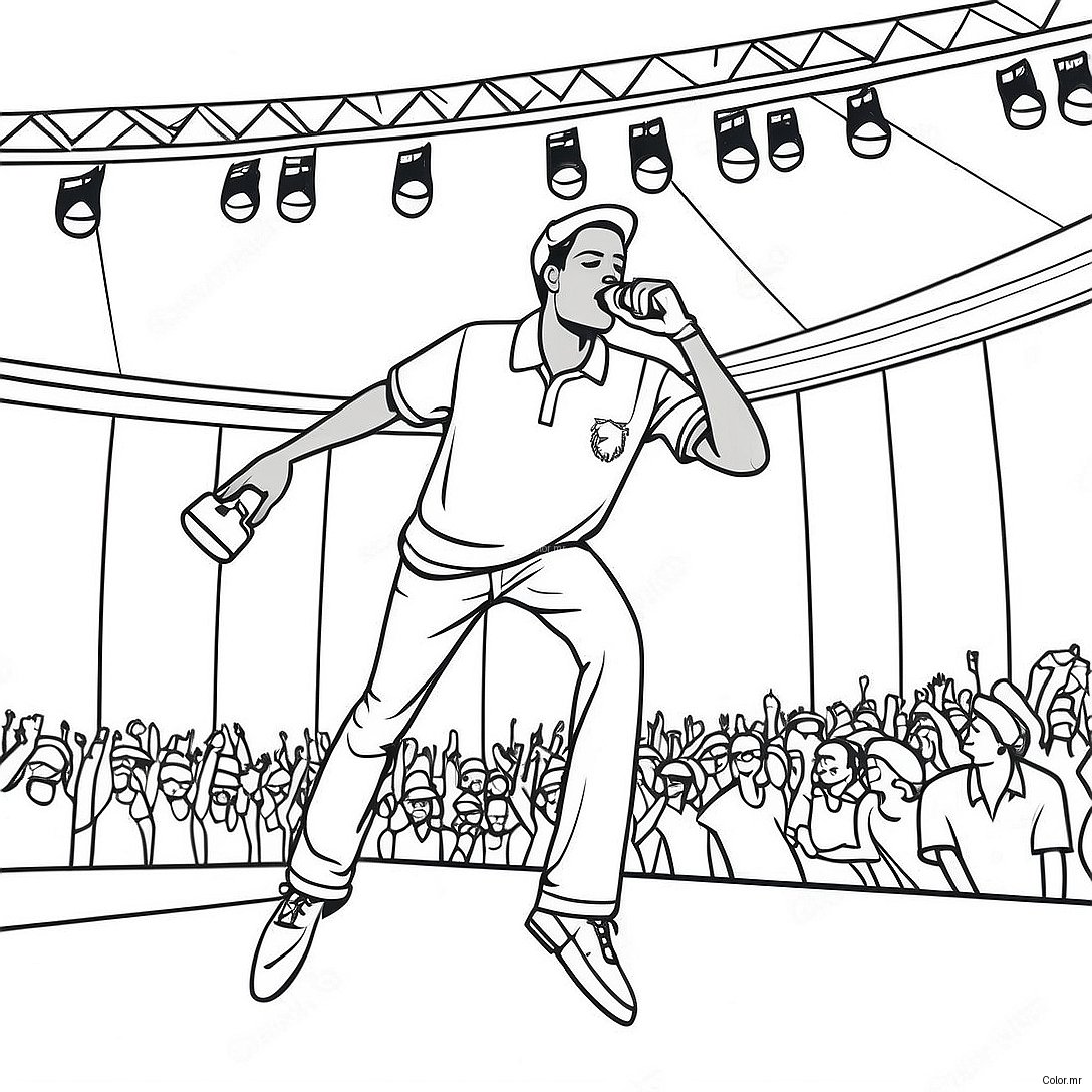 Polo G Performing On Stage Coloring Page 44653 37115
