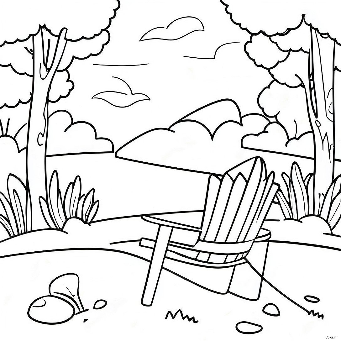 Relaxing Nature Scenes Mindfulness Coloring Page 53759 44801
