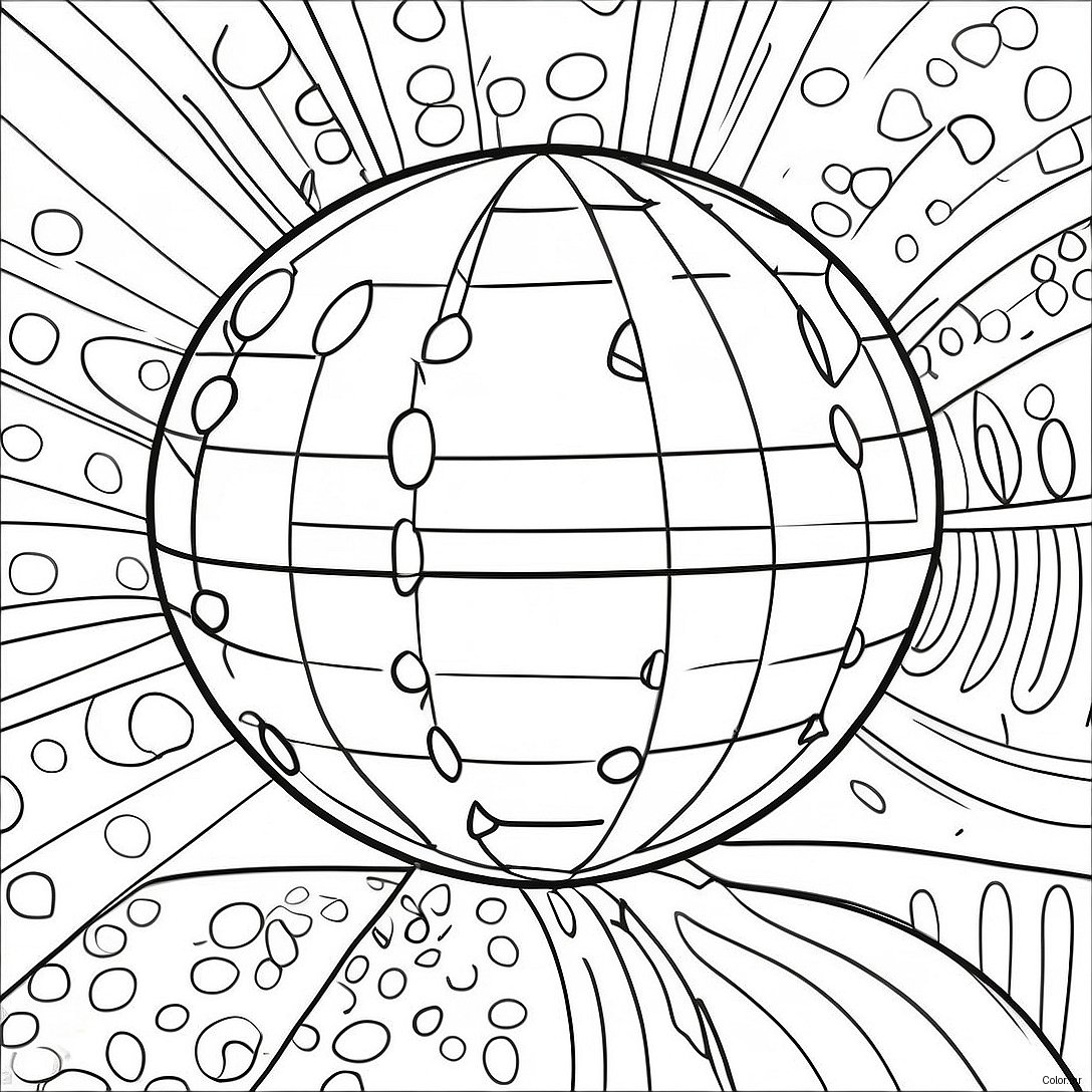 Shiny Disco Ball In A Nightclub Coloring Page 19959 18620