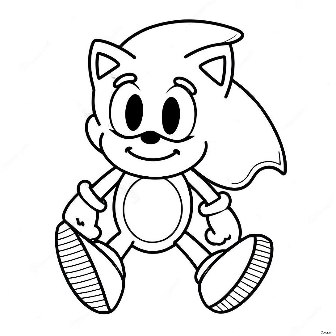 Sonic The Hedgehog In Santa Hat Coloring Page 15761 13330