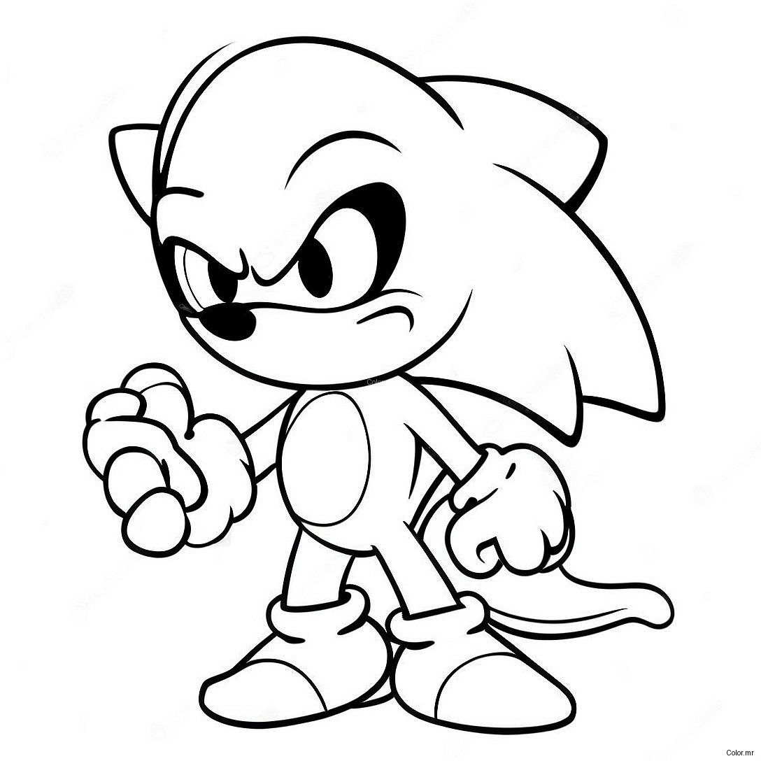Sonic The Hedgehog In Santa Hat Coloring Page 15761 13331