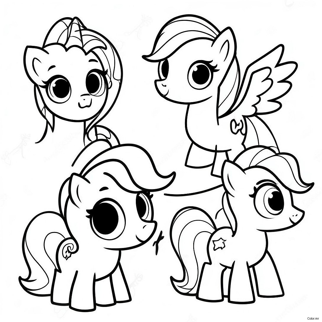Spooky My Little Pony Characters Coloring Page 36766 30638