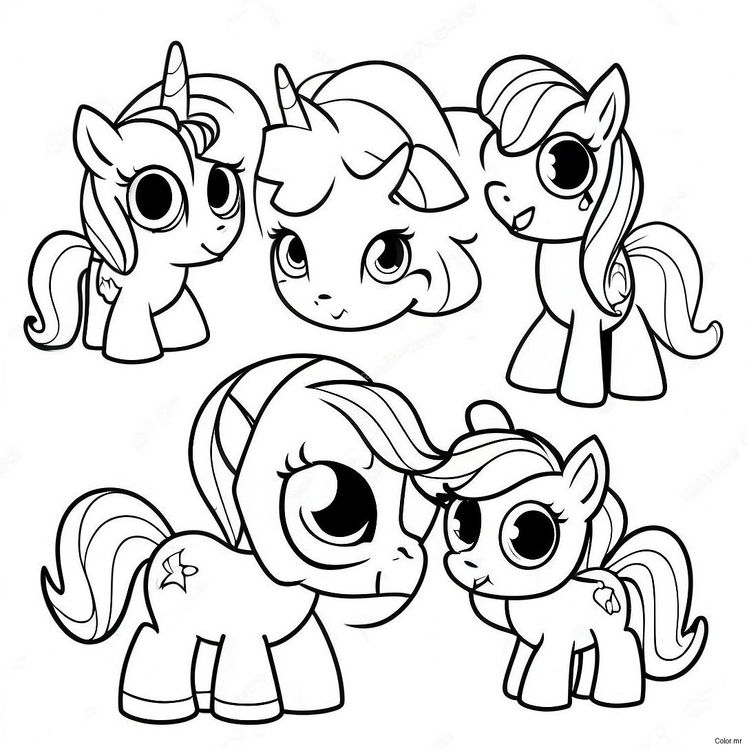 Spooky My Little Pony Characters Coloring Page 36766 30640