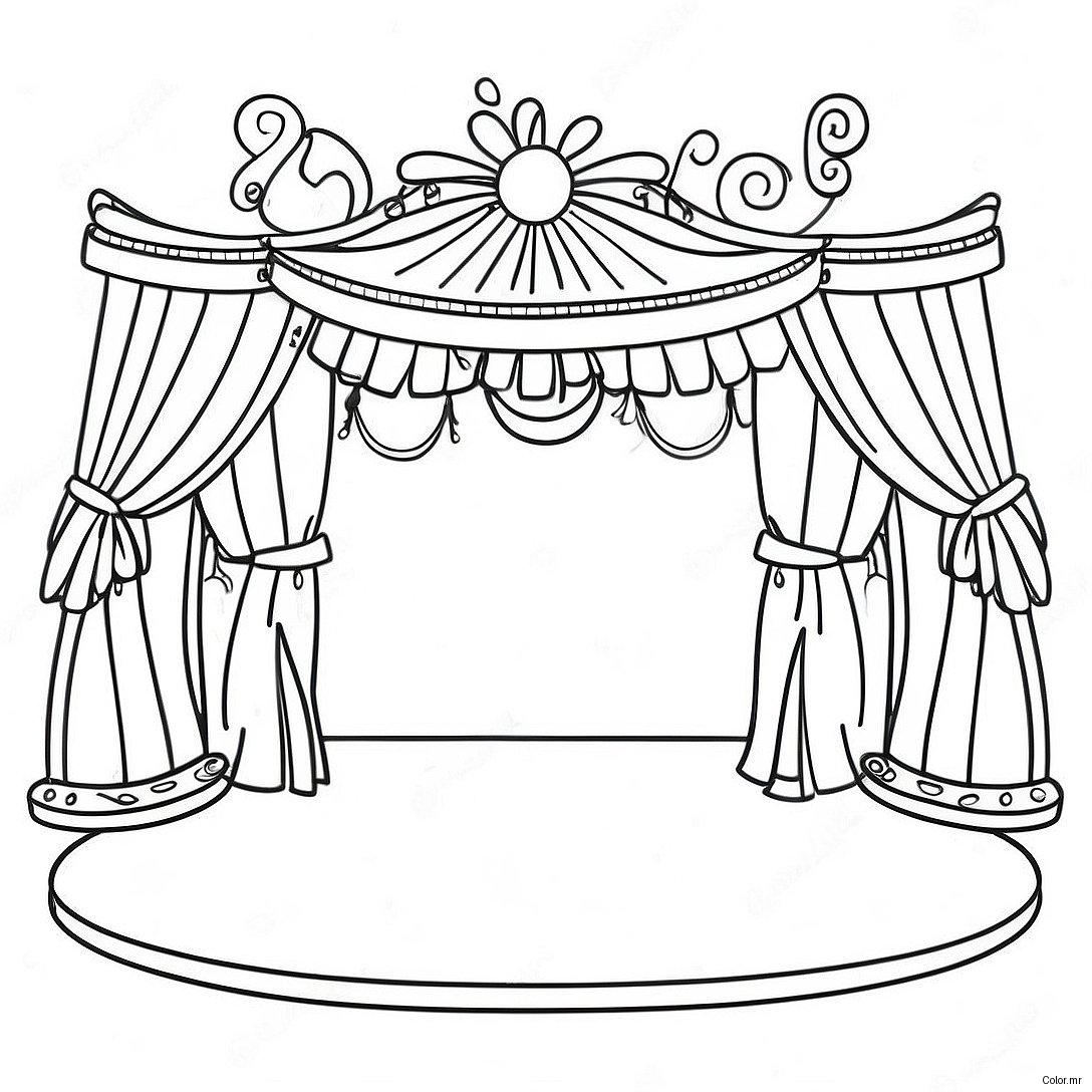 Talent Show Stage Coloring Page 47063 39167