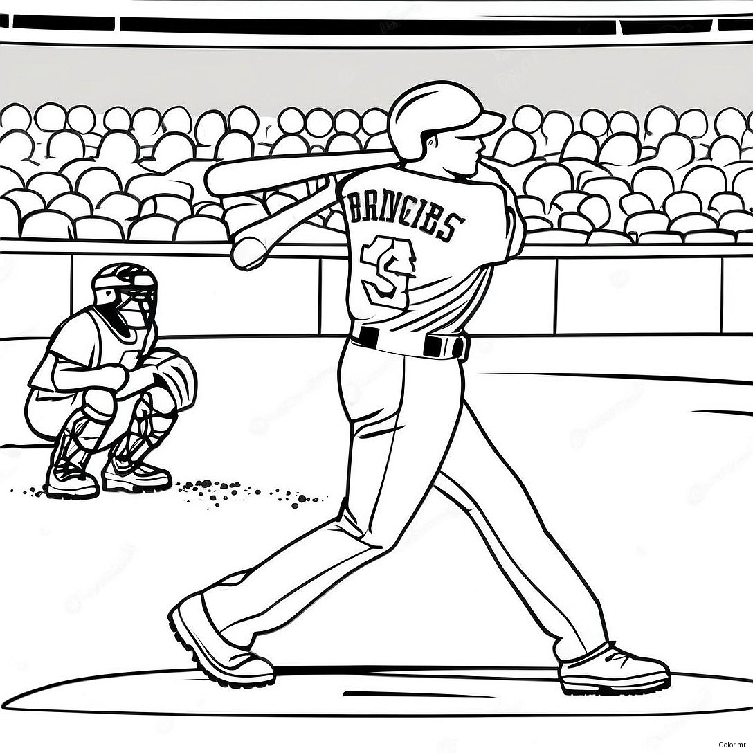Texas Rangers Baseball Player Swinging Coloring Page 15621 13219