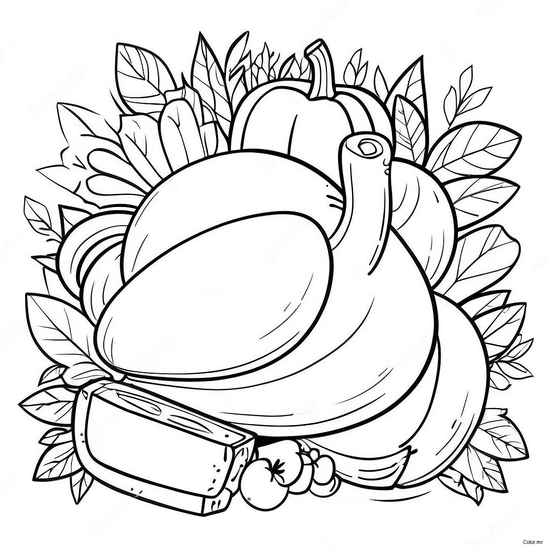 Thanksgiving Themed Math Challenge Coloring Page 65481 54110