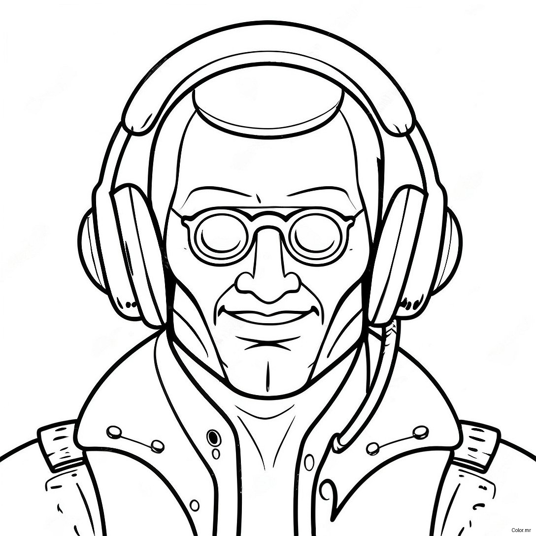 Titan Speakerman With Colorful Headphones Coloring Page 6325 5056