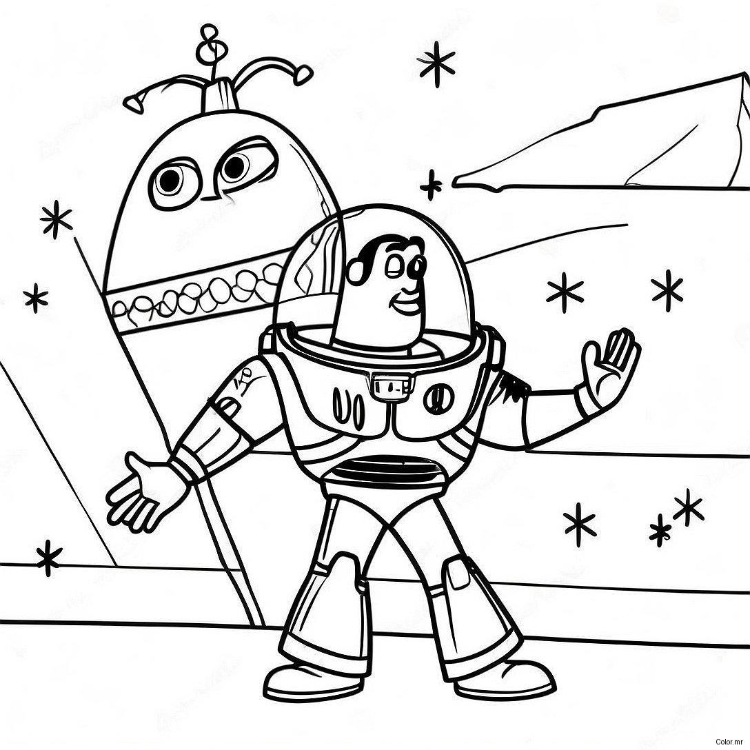 Woody And Buzz Lightyear Christmas Adventure Coloring Page 46924 39054