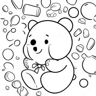 Pagina Para Colorir De Festa De Urso De Goma Colorido 10007-8232