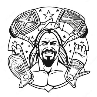 Pagina Para Colorir Da Luta Pelo Campeonato Da Wwe 10117-8319