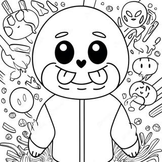 Pagina Para Colorir Do Personagem Sans 10136-8332