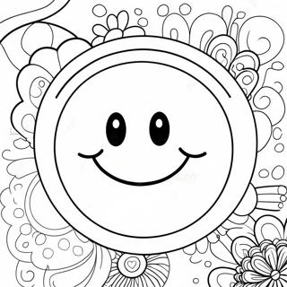 Pagina Para Colorir Do Rosto Sorridente 1021-816