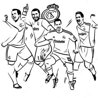 Pagina Para Colorir De Jogadores Do Real Madrid Celebrando 10237-8414