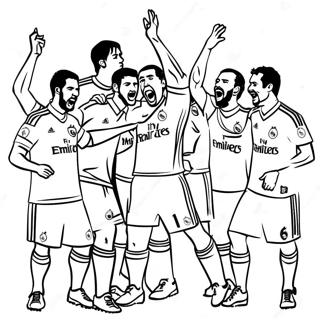 Pagina Para Colorir De Jogadores Do Real Madrid Celebrando 10237-8416