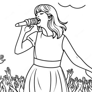 Pagina Para Colorir Da Taylor Swift Cantando No Palco 10287-8454