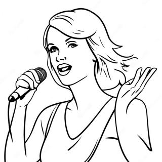 Pagina Para Colorir Da Taylor Swift Cantando No Palco 10287-8455