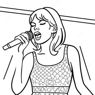 Pagina Para Colorir Da Taylor Swift Cantando No Palco 10287-8456