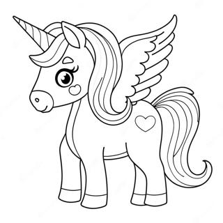 Pagina Para Colorir De Um Charmoso Unicornio Em Miniatura 10297-8463