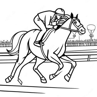 Pagina Para Colorir Da Corrida De Cavalos Do Kentucky Derby 10316-8474