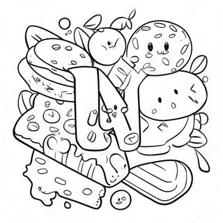 Pagina Para Colorir Da Letra Y Com Lanches Deliciosos 10327-8486