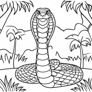 Pagina Para Colorir Da Majestosa Cobra Rei Na Selva 10337-8496