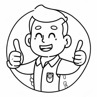 Pagina Para Colorir Do Vault Boy Com O Polegar Para Cima 10347-8501