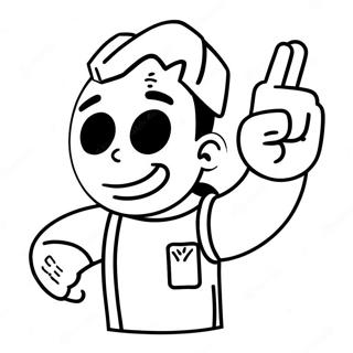 Pagina Para Colorir Do Vault Boy Com O Polegar Para Cima 10347-8502