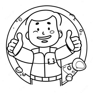 Pagina Para Colorir Do Vault Boy Com O Polegar Para Cima 10347-8503