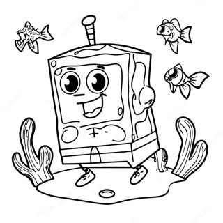 Pagina Para Colorir Da Aventura Subaquatica Do Bob Esponja 10378-8517