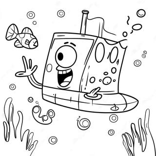 Pagina Para Colorir Da Aventura Subaquatica Do Bob Esponja 10378-8518