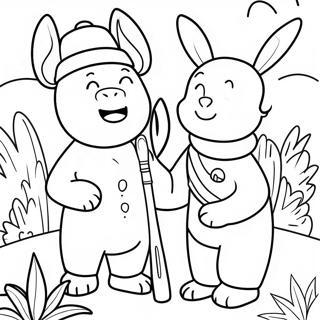 Pagina Para Colorir Dos Personagens Banban No Jardim 10398-8534