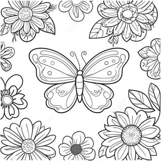 Pagina Para Colorir De Borboleta De Flor 10417-8548