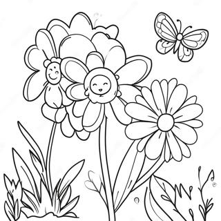 Pagina Para Colorir Do Jardim De Borboletas Coloridas 10418-8550