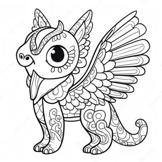 Pagina Para Colorir De Alebrije Colorido Com Asas 10428-8557