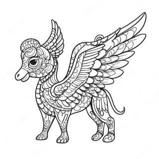 Pagina Para Colorir De Alebrije Colorido Com Asas 10428-8559