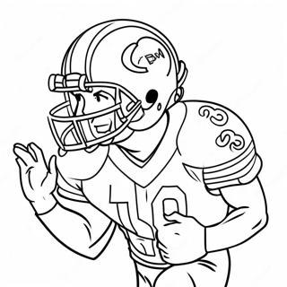 Pagina Para Colorir Do Jogador Dos Buffalo Bills Em Acao 1042-833