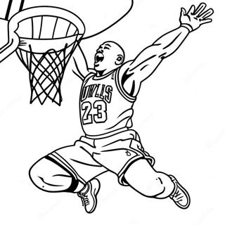 Pagina Para Colorir Do Michael Jordan Enterrando 10448-8573