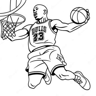 Pagina Para Colorir Do Michael Jordan Enterrando 10448-8576