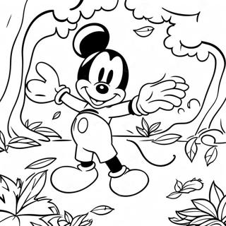 Pagina Para Colorir Do Mickey Mouse Nas Folhas De Outono 10468-8589